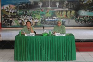 KUNJUNGAN KERJA KETUA PERSIT KCK CABANG XVIII DI RANTING 1