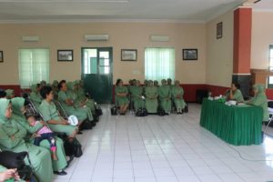 KUNJUNGAN KERJA KETUA PERSIT KCK CABANG XVIII DI RANTING 3