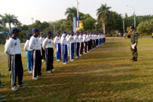 Latihan Paskibraka Di Aloen-Aloen Kota Madiun