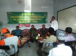 DANDIM 0703 CILACAP PIMPIN RAPAT PEECEPATAN TANAM 1