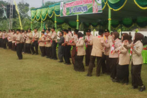Upacara Peringatan HUT Pramuka Ke-55 Di Kecamatan Wungu  Kabupaten Madiun. 2