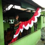 23.Sambut HUT RI ke -73,Yonif Raider 509 Kostrad Pasang Bendera dan Umbul-Umbul di Kesatriaan (4)